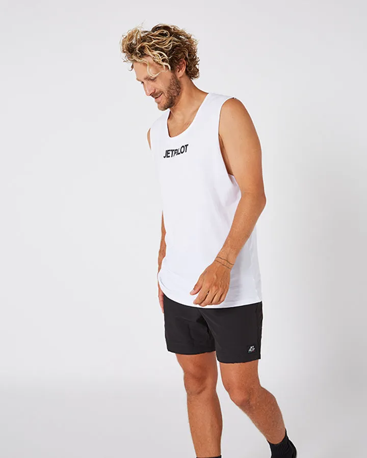 Jetpilot Limits Mens Muscle Tee - White