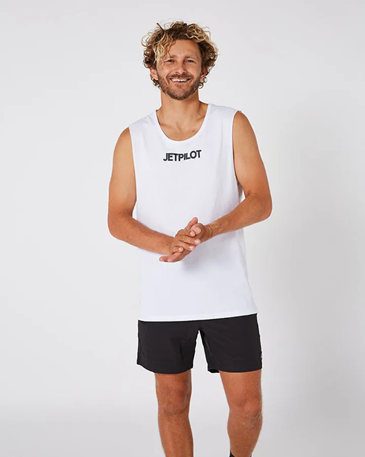 Jetpilot Limits Mens Muscle Tee - White