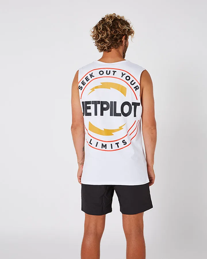 Jetpilot Limits Mens Muscle Tee - White