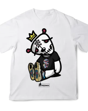 Jordan 4 Union Noir Sad Skeleton - Original Jawns - White T-Shirt