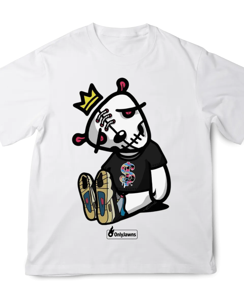 Jordan 4 Union Noir Sad Skeleton - Original Jawns - White T-Shirt