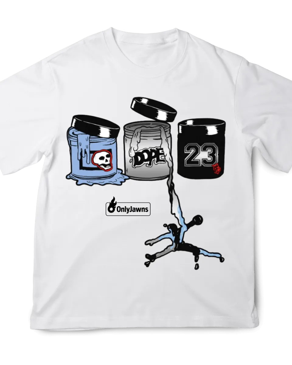 Jordan 5 Metallic Dope Paint - Original Jawns - White T-Shirt