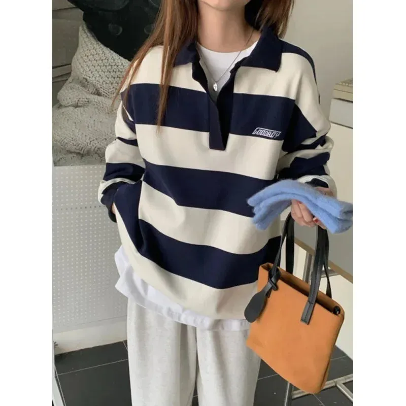 Kawaii Pink Striped Oversize Tee - Autumn '23
