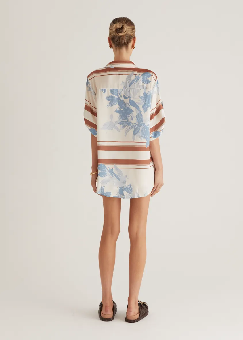 Kaycie Shirt - Blue Flowers