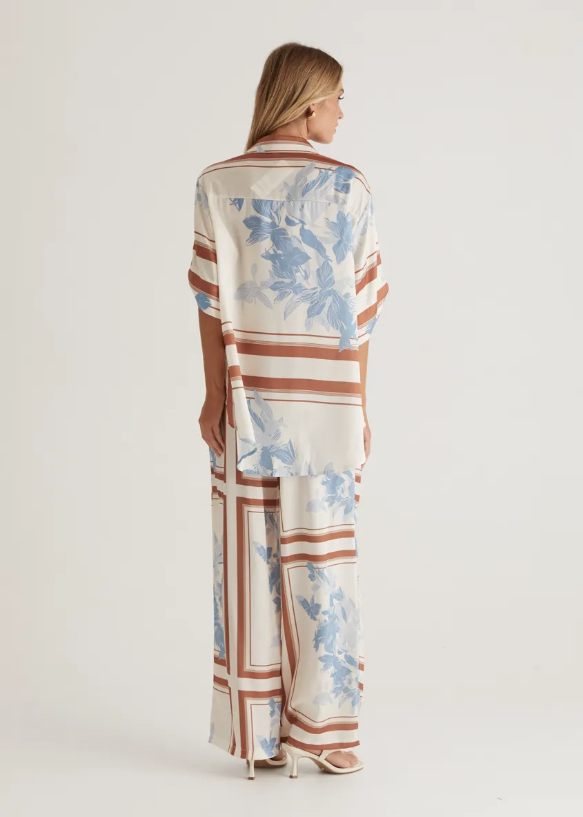 Kaycie Shirt - Blue Flowers