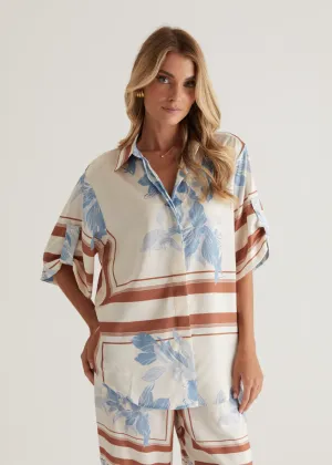 Kaycie Shirt - Blue Flowers