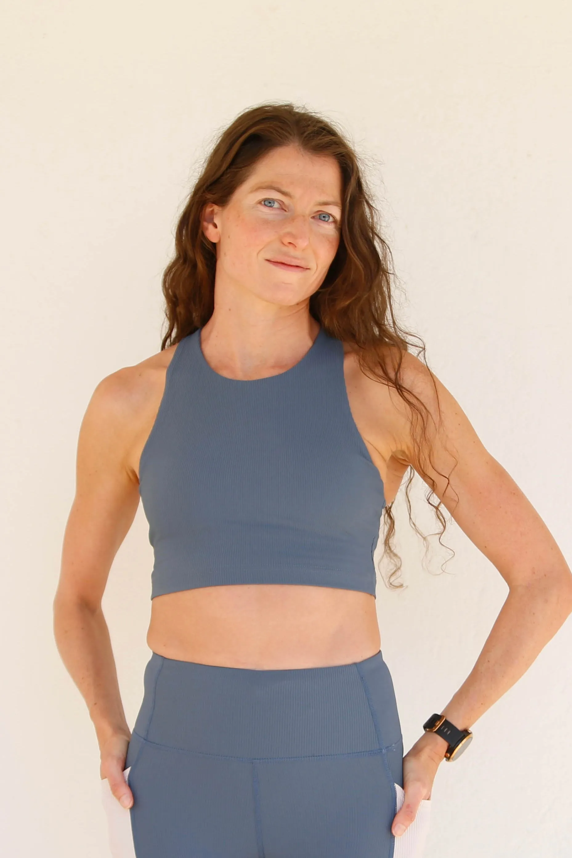 Kella Pocket Crop Top (black ribbed)