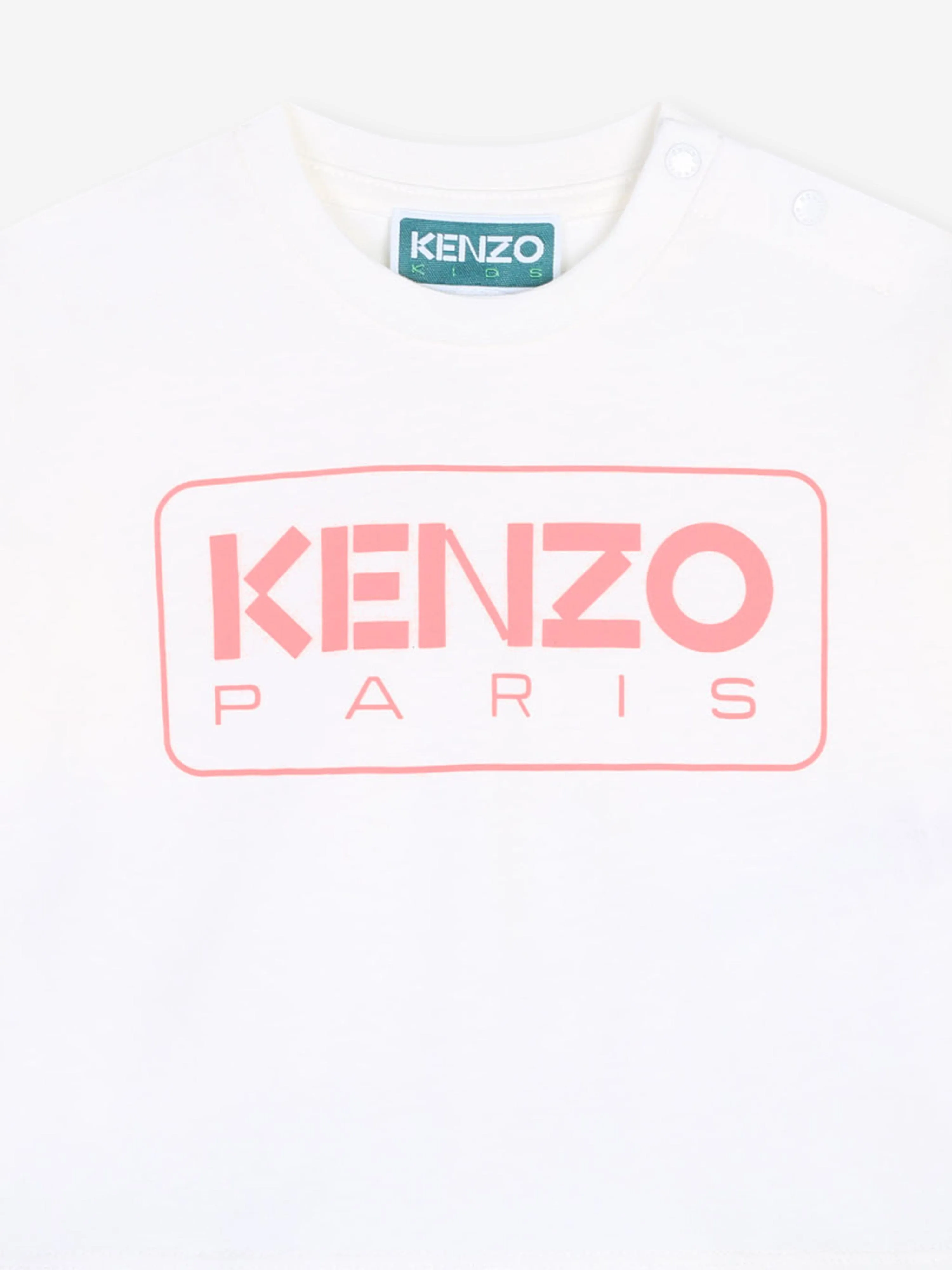 KENZO Baby Girls Long Sleeve Logo T-Shirt in Ivory