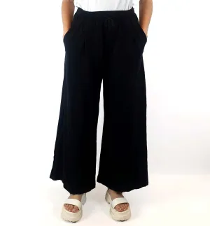 Kowtow black building block wide leg pants size S