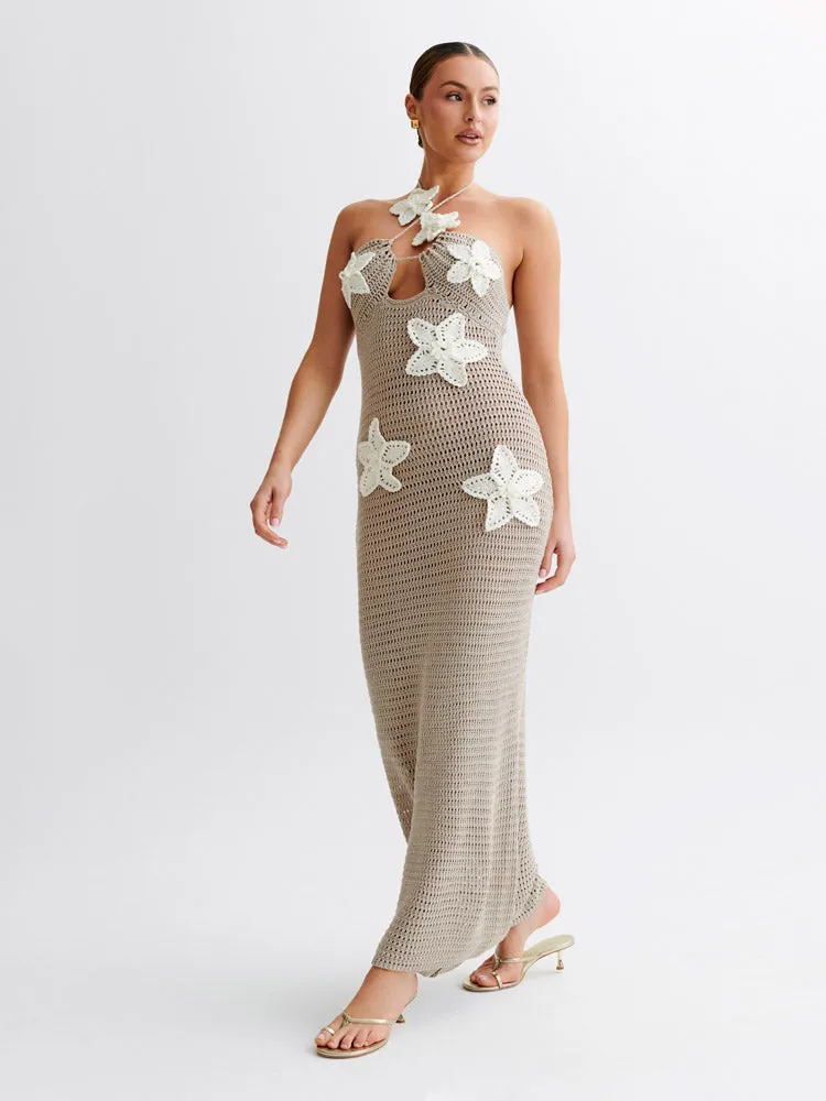 Kyla Floral Crochet Maxi Dress