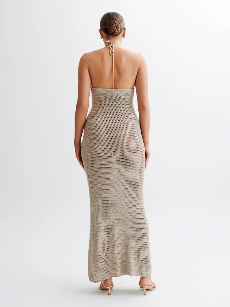 Kyla Floral Crochet Maxi Dress