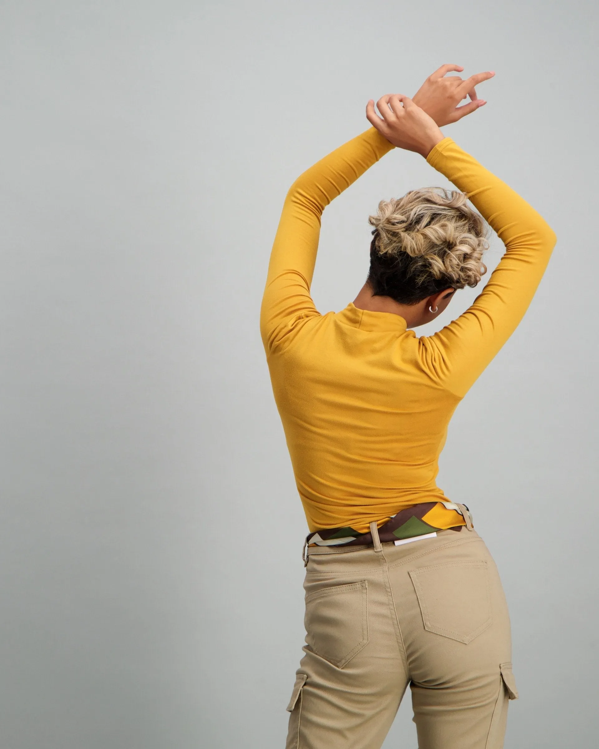 Ladies Turtle Neck Top - Mustard