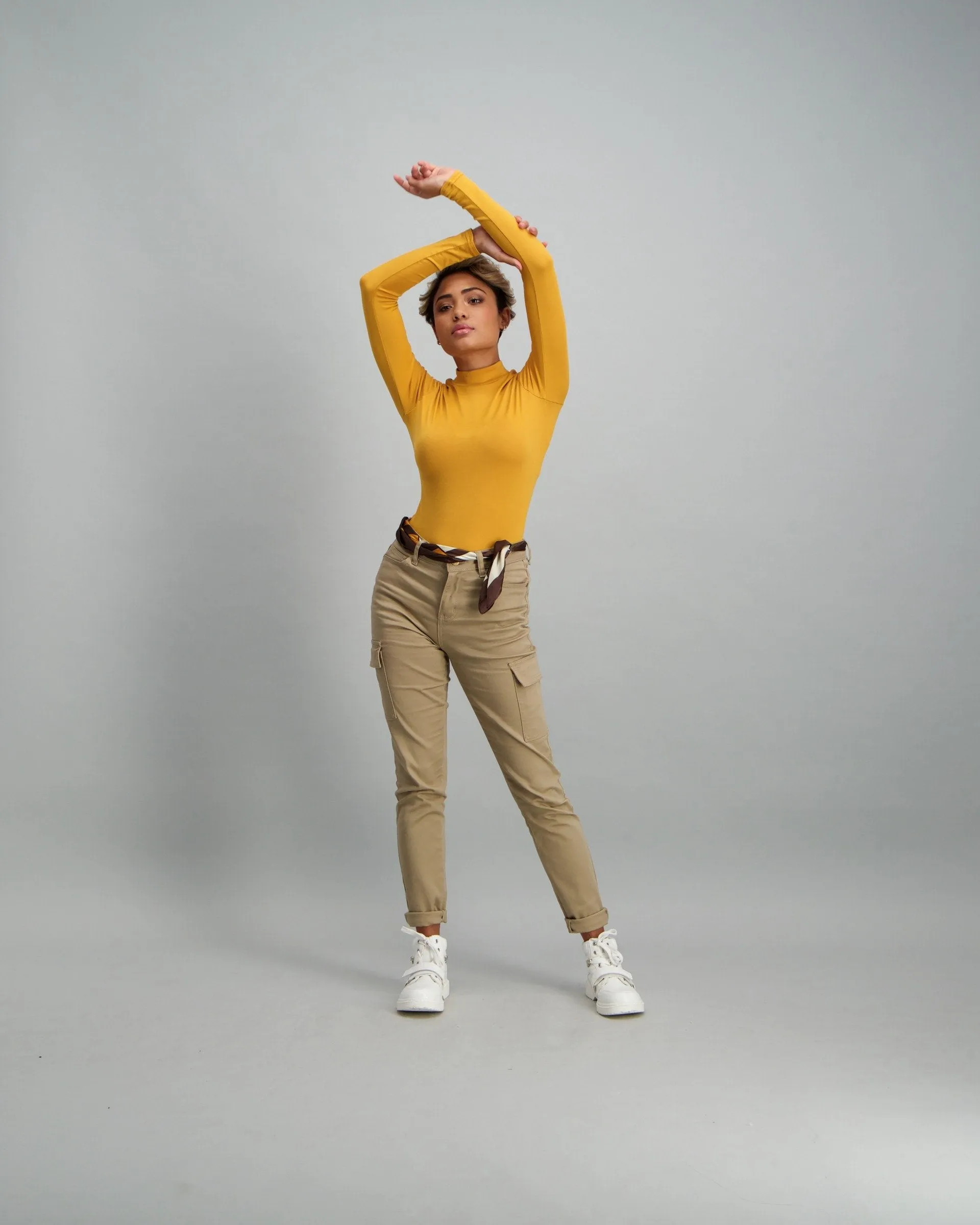 Ladies Turtle Neck Top - Mustard