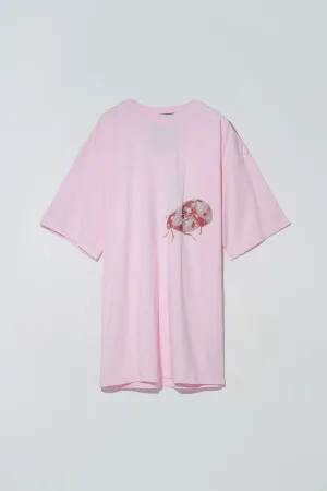 Ladybug Graphic PJ Tee Pink