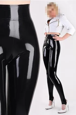 Latex Leggings High Wasit Rubber Skinny Pants