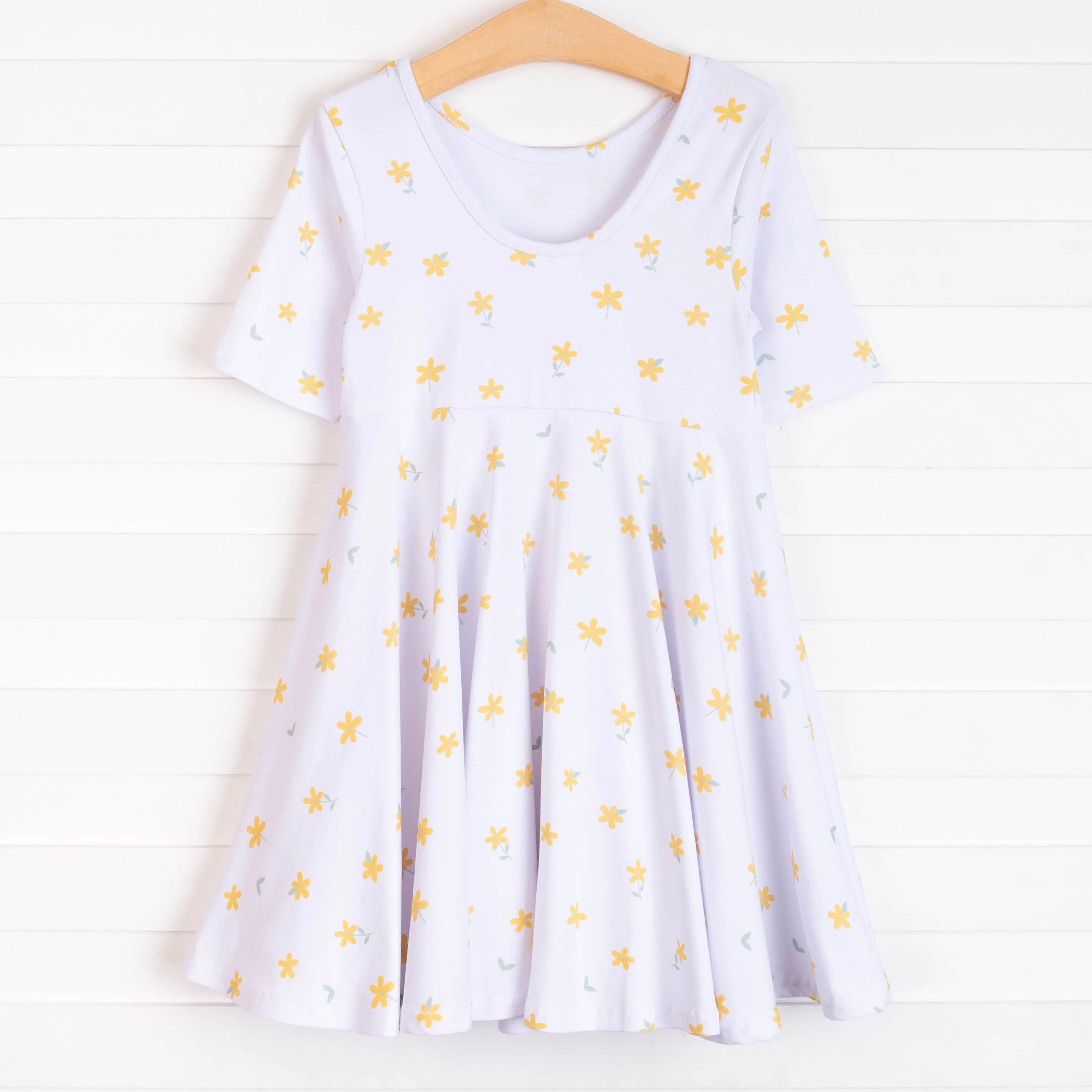 Leah Dress, Yellow Floral