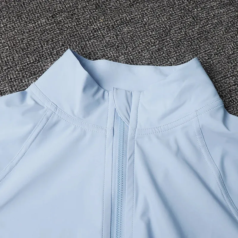 Liana Lightweight Cropped Full Zip Windbreaker Jacket