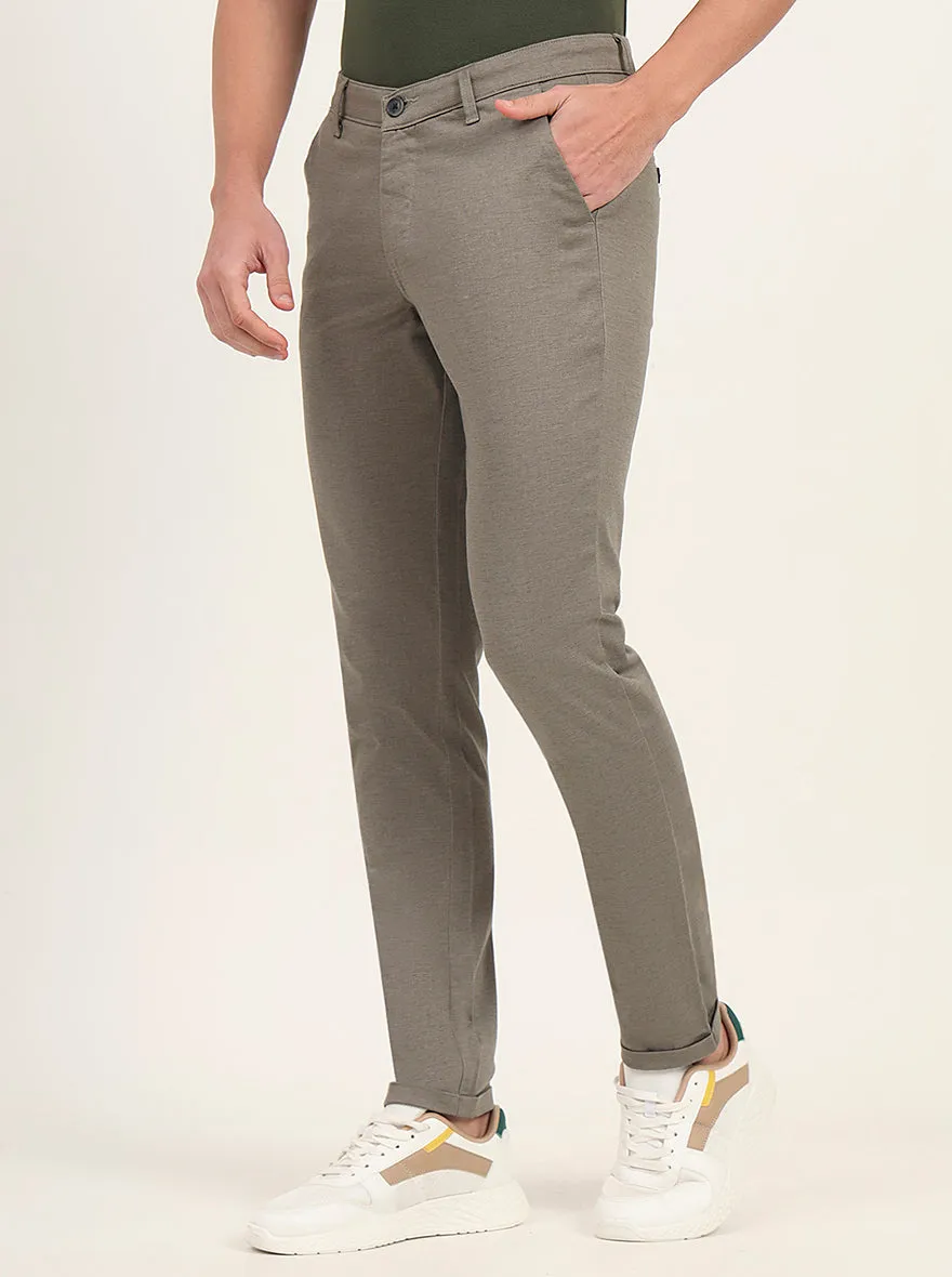 Light Pista Solid Slim Fit Casual Trouser | Greenfibre