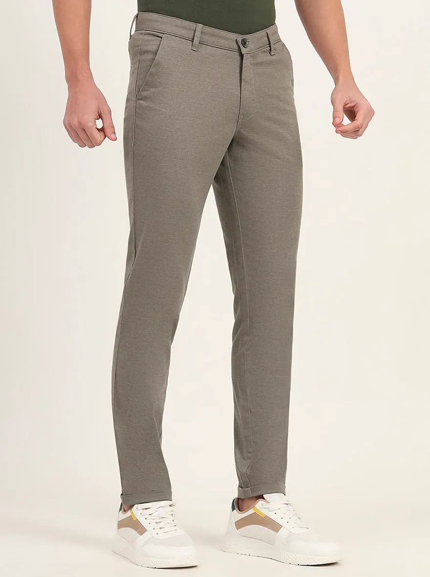 Light Pista Solid Slim Fit Casual Trouser | Greenfibre