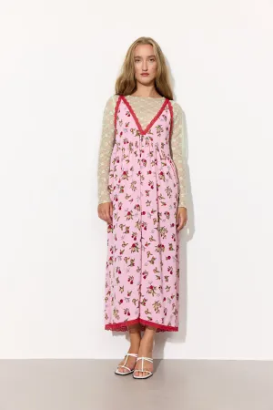 Lisa Oversized Dress - Red Lace