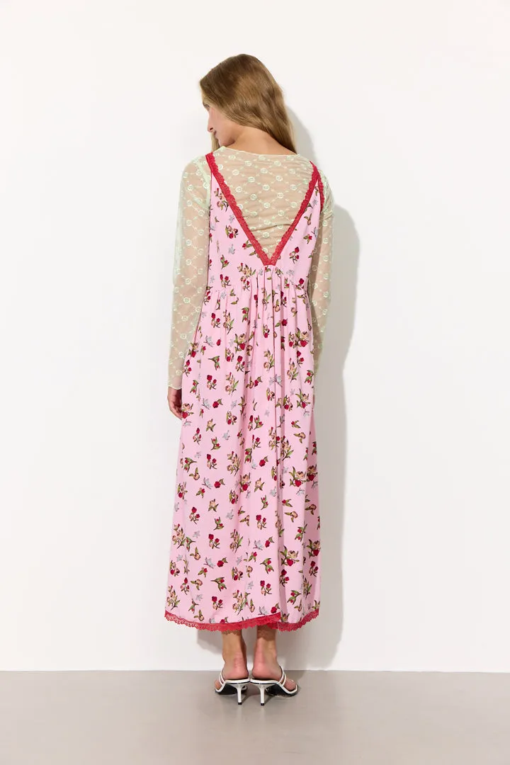 Lisa Oversized Dress - Red Lace