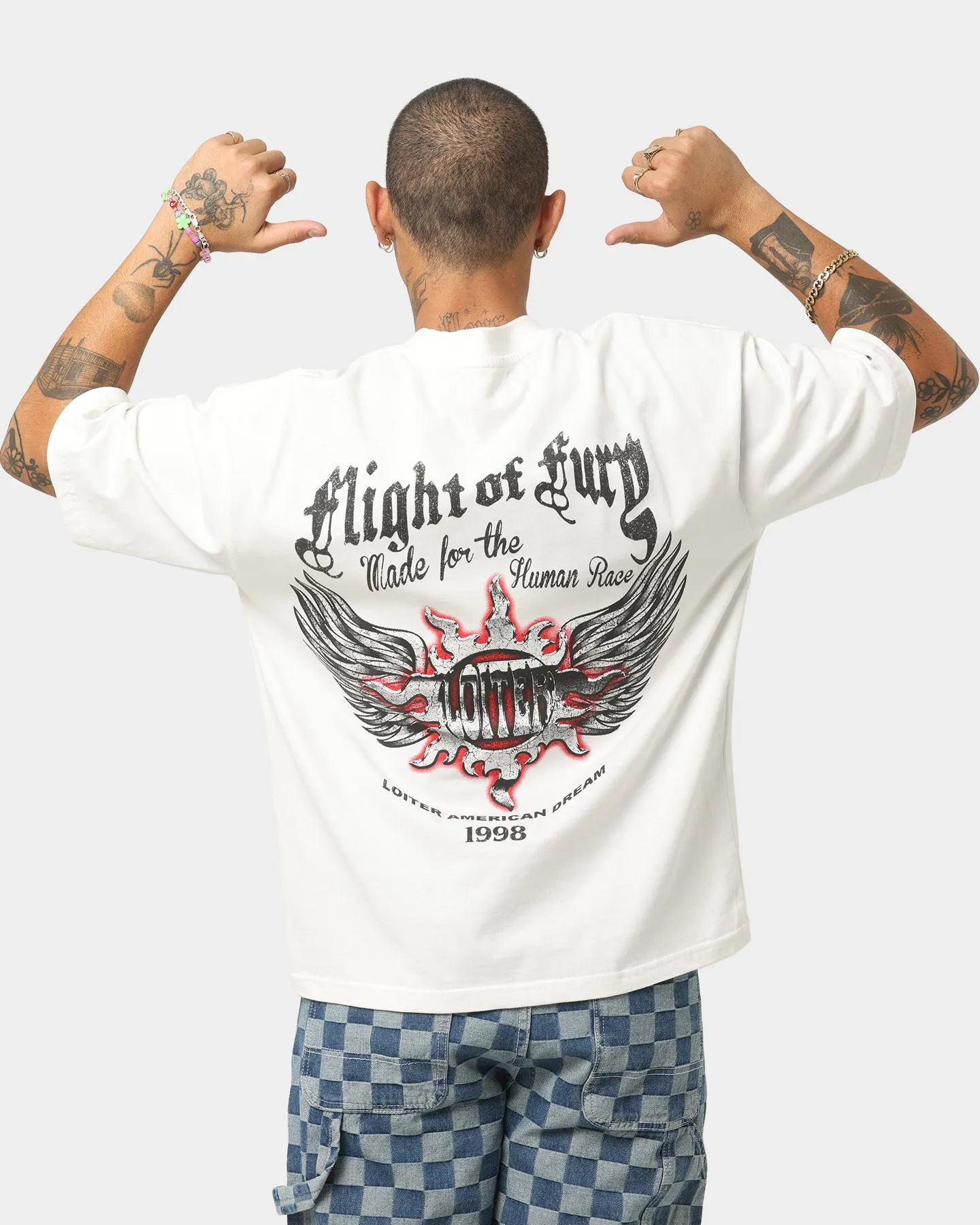 Loiter Fury Vintage T-Shirt Off White
