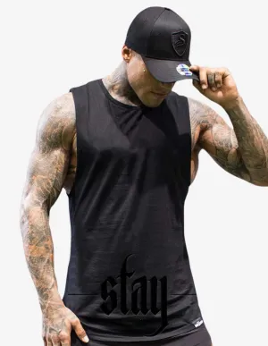 Longline Tank top - Black