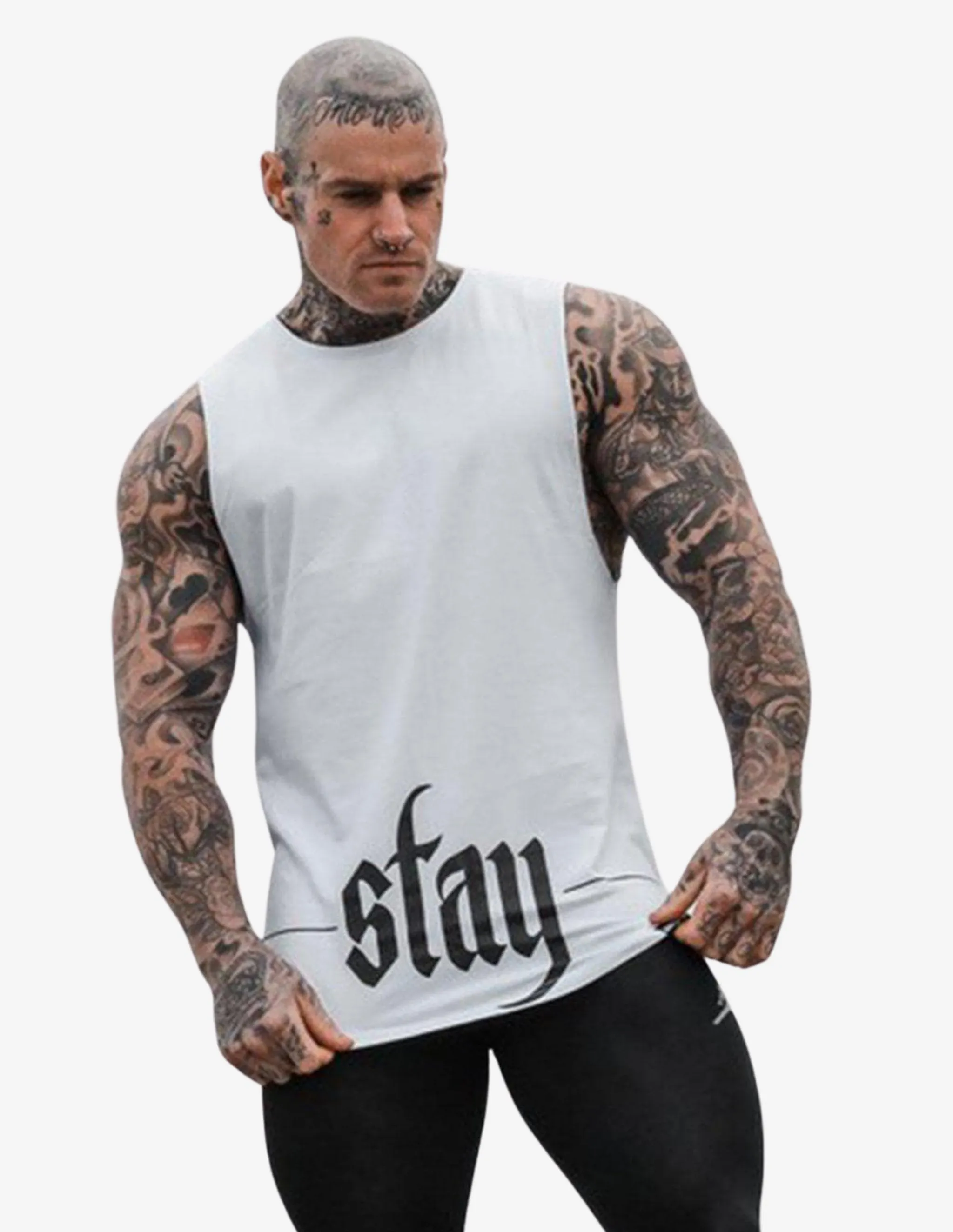 Longline Tank top - White