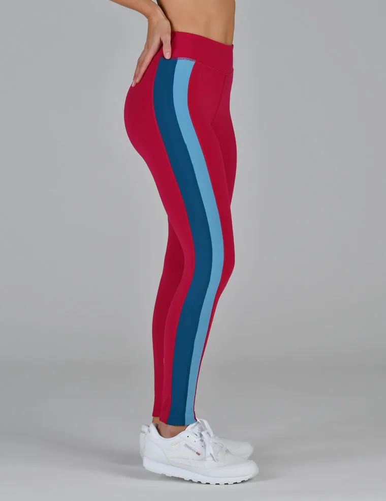 Look Back Legging: Vivid Rose