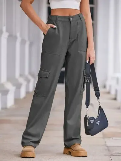 'Lucia' Baggy Wide Leg Cargo Pants