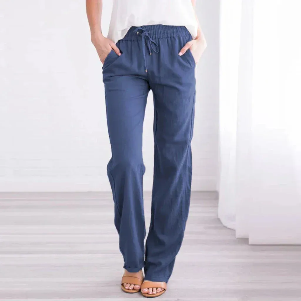 Lucrecia® | Airy Cotton-Linen Trousers For Women