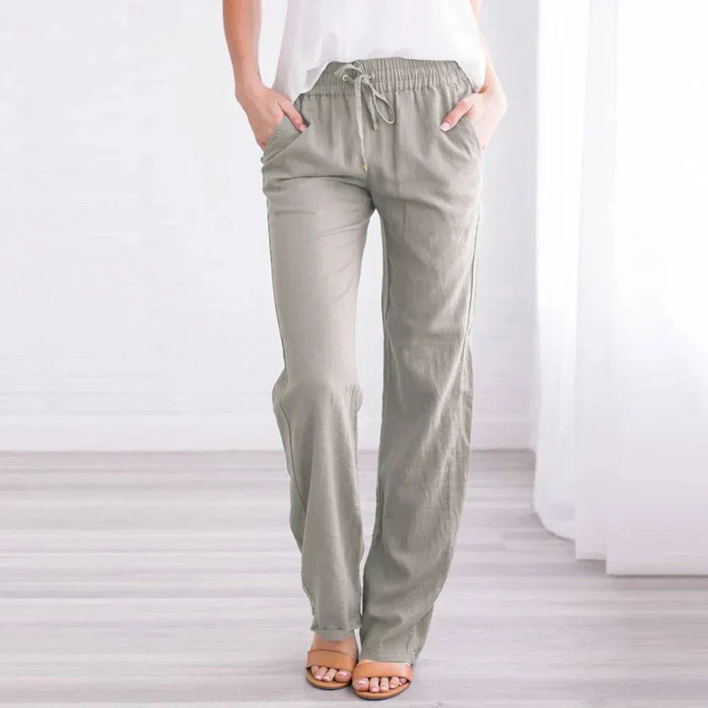 Lucrecia® | Airy Cotton-Linen Trousers For Women