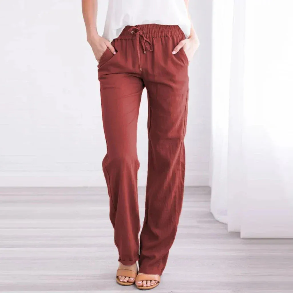 Lucrecia® | Airy Cotton-Linen Trousers For Women