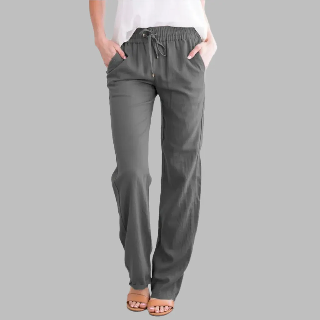 Lucrecia® | Airy Cotton-Linen Trousers For Women