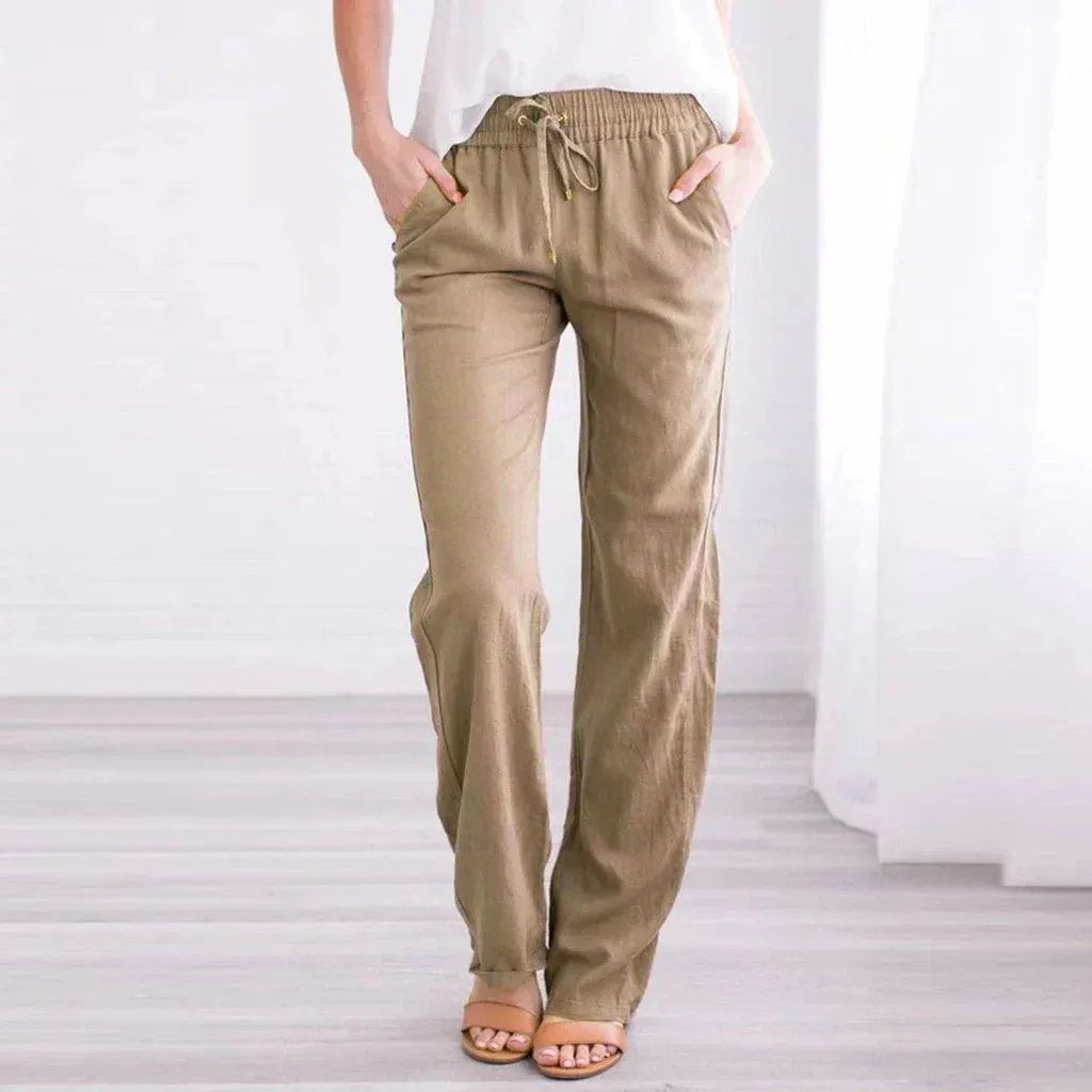 Lucrecia® | Airy Cotton-Linen Trousers For Women
