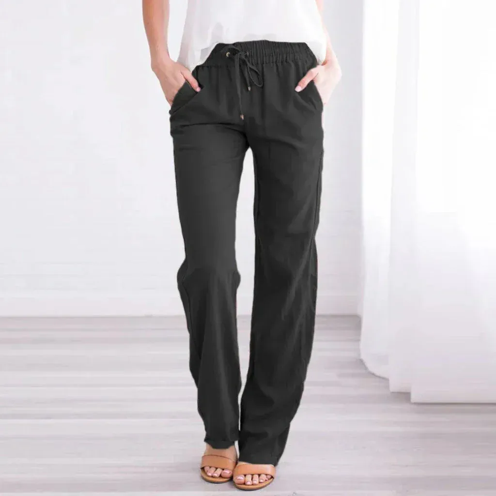 Lucrecia® | Airy Cotton-Linen Trousers For Women
