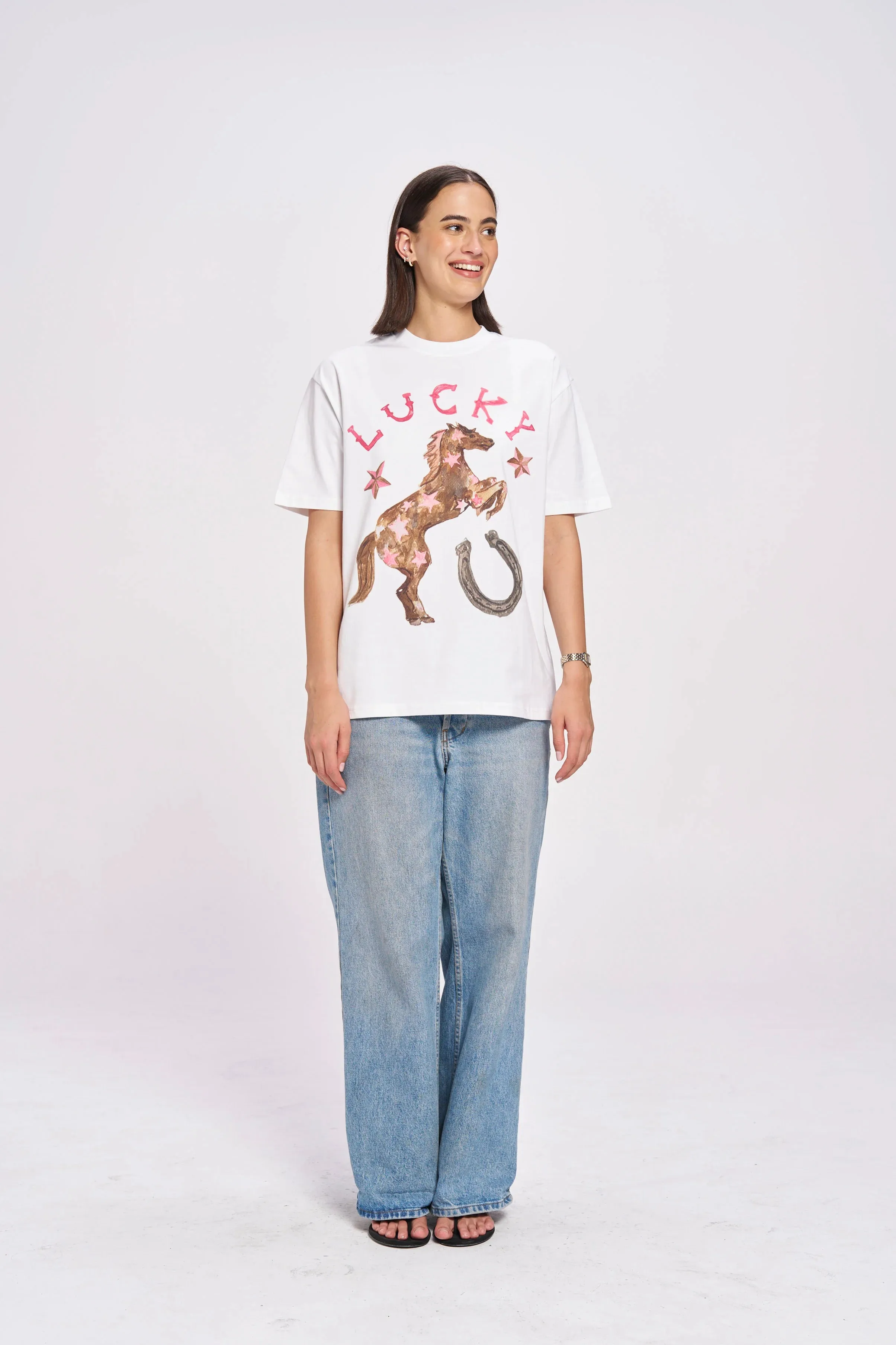 Maku | Lucky oversize Tee- white