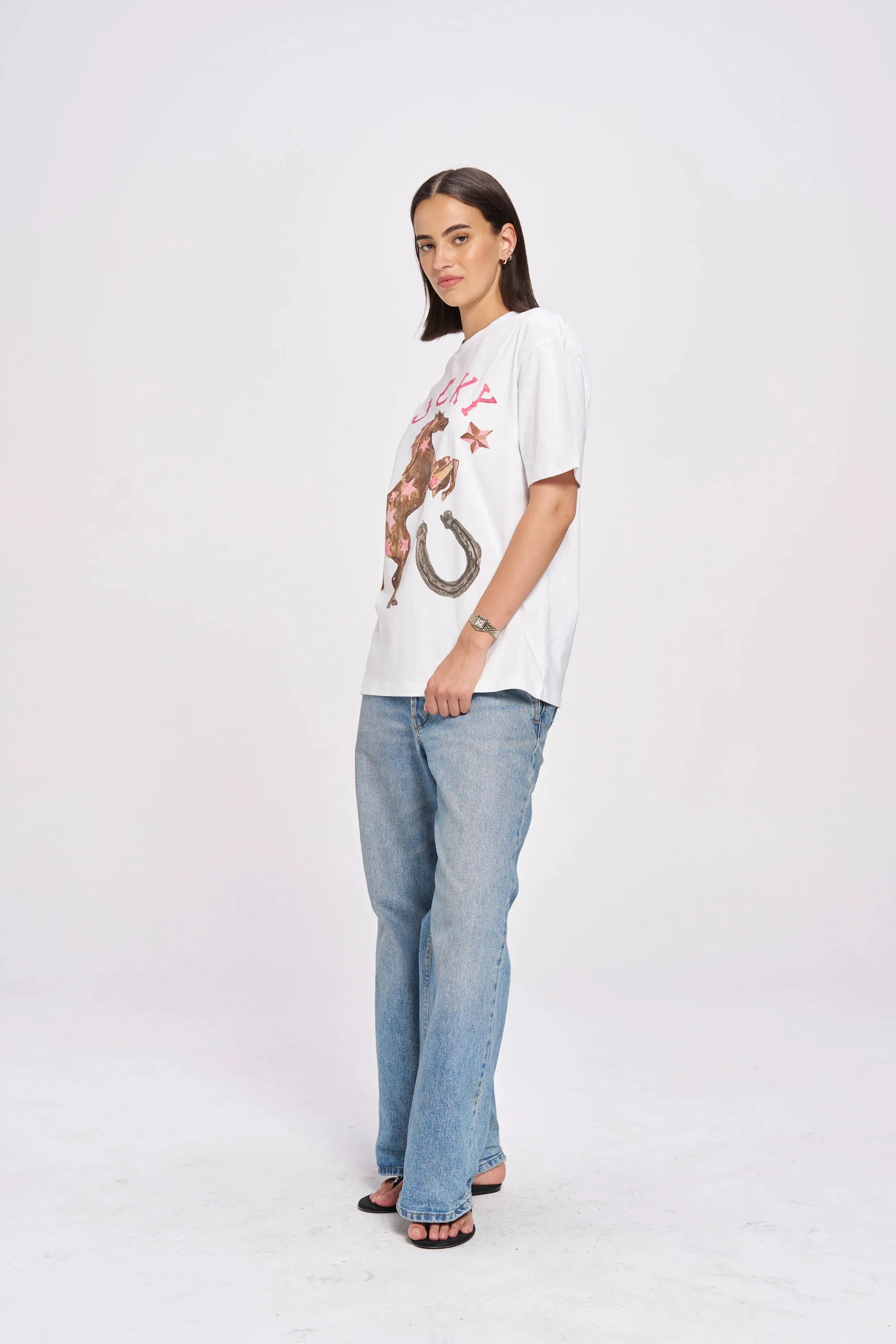 Maku | Lucky oversize Tee- white
