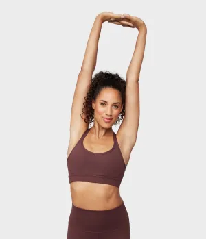 Manduka Apparel - Women's Cross Strap Bra 01 - Dark Chestnut