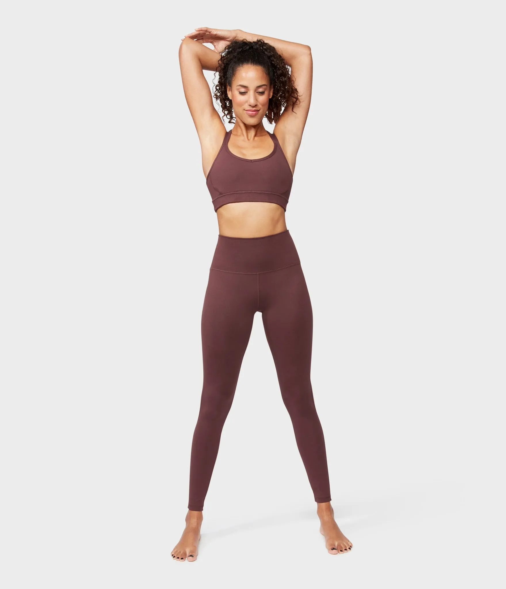 Manduka Apparel - Women's Cross Strap Bra 01 - Dark Chestnut