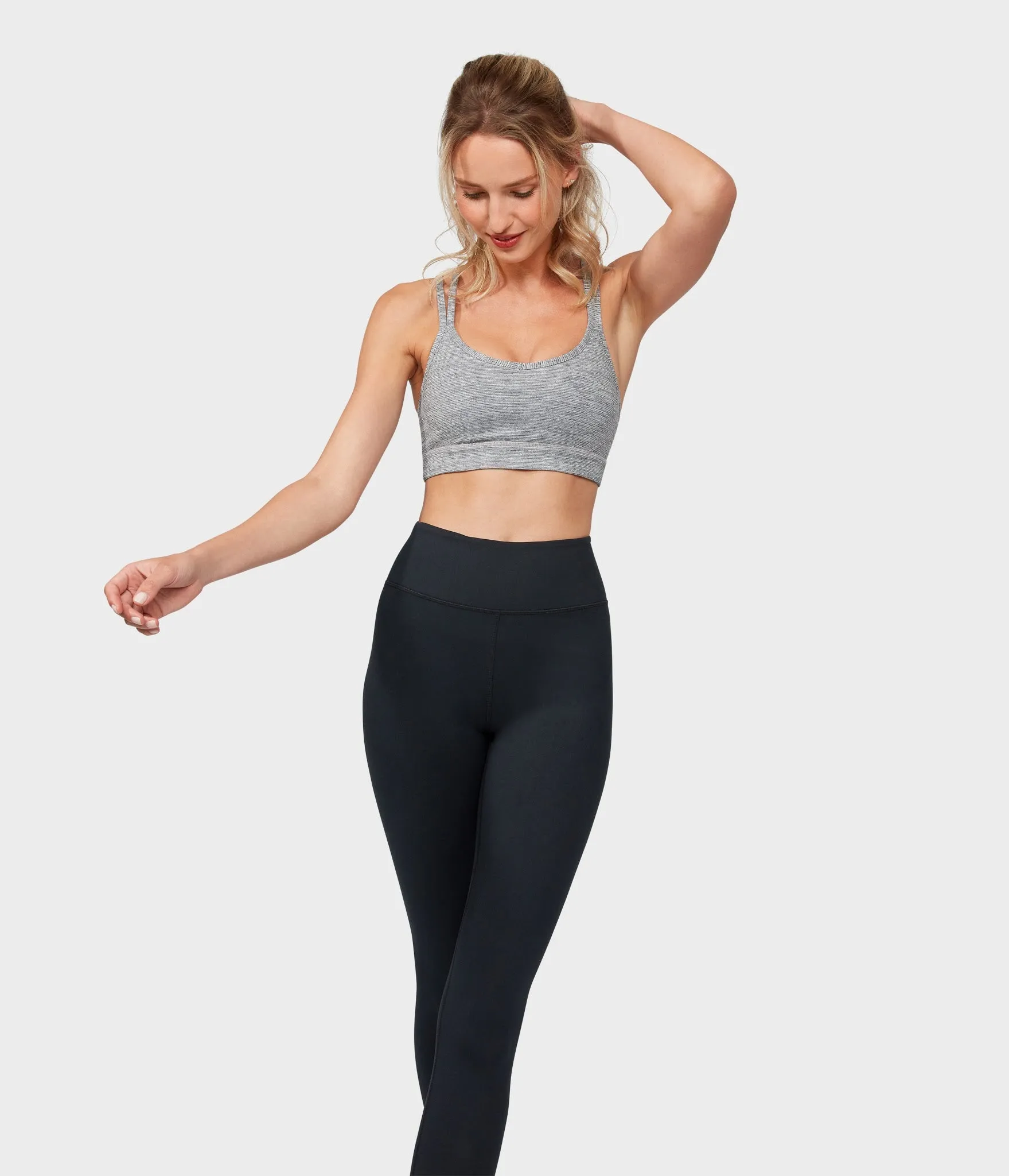 Manduka Apparel - Women's Cross Strap Bra 01 - Stone Melange-2