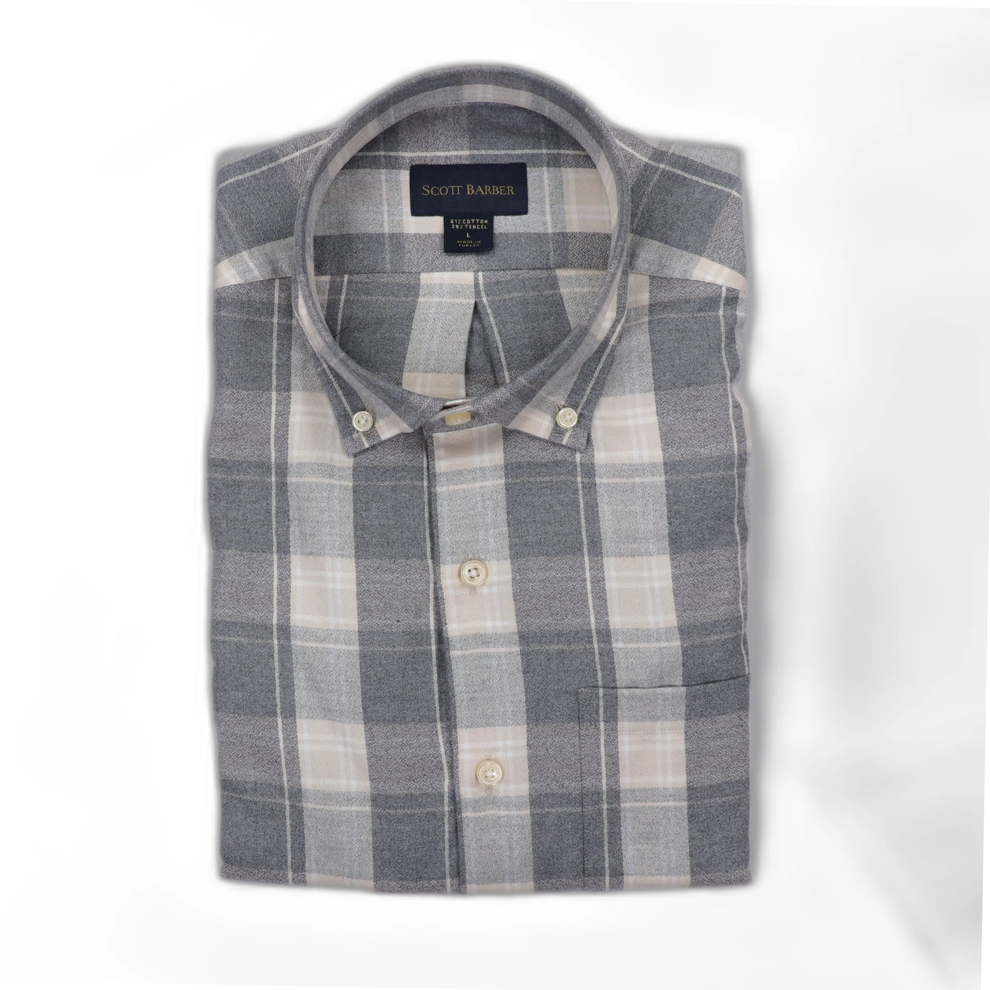 Melange Neutral Flannel Sport Shirt
