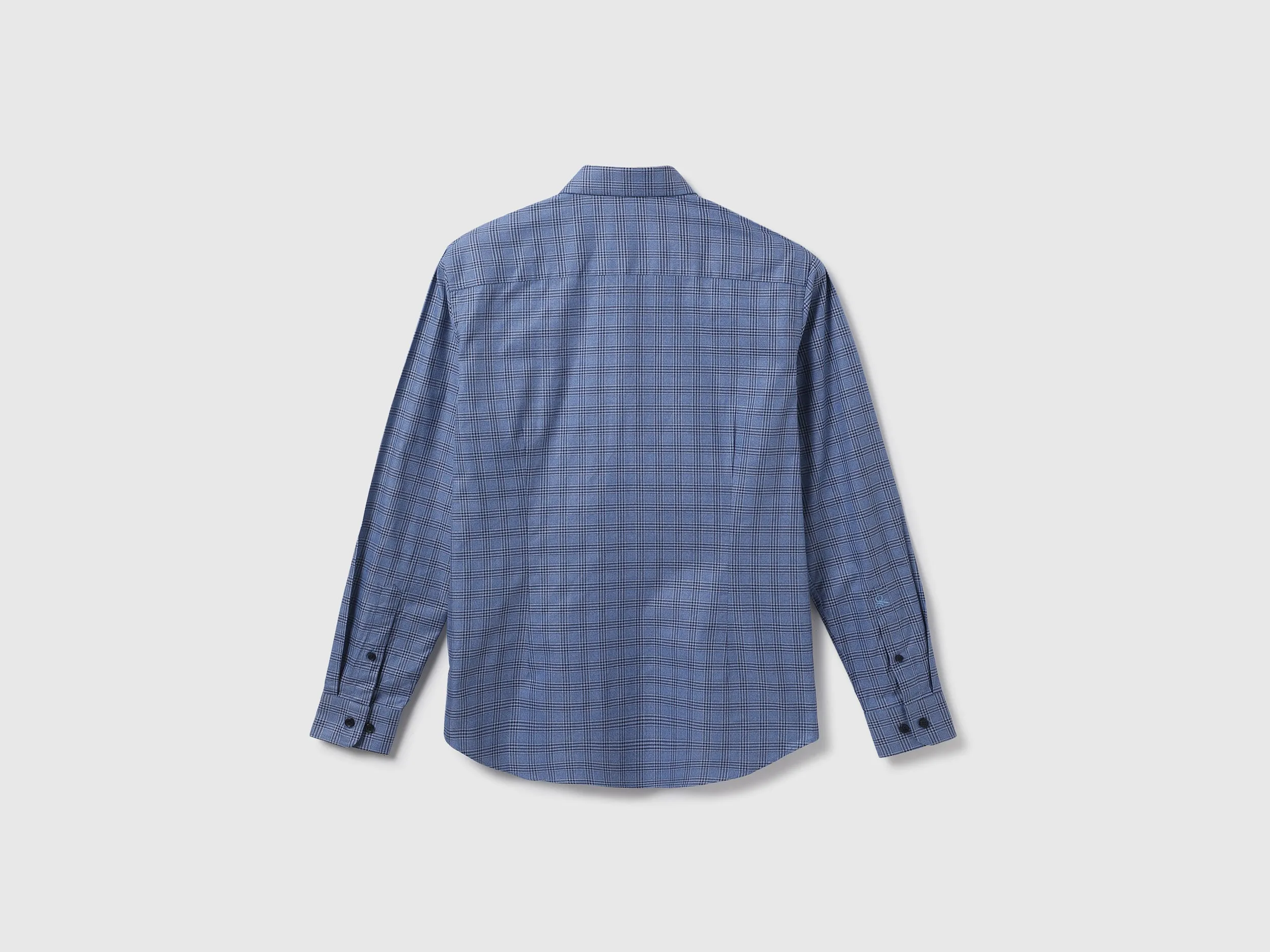 Men Check Spread Collar Shirt