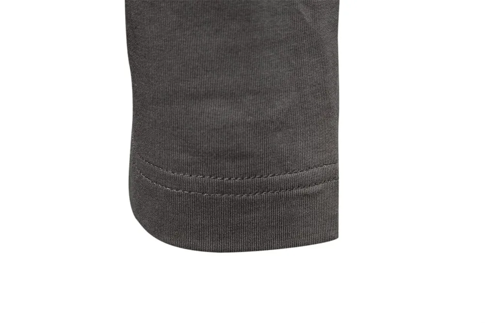 Men’s Modern Zip Polo Shirt with Long Sleeves