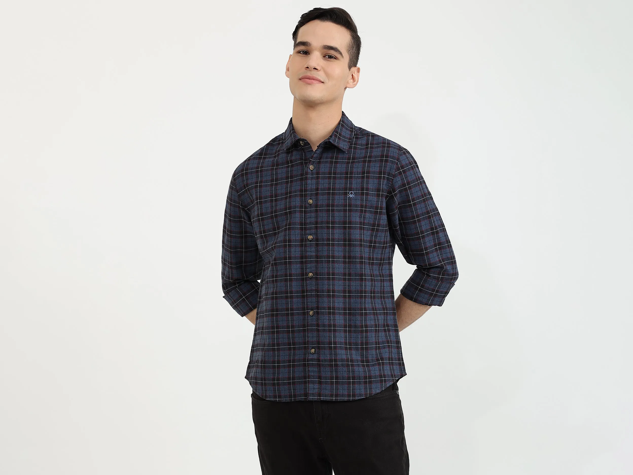 Mens Slim Fit Check Shirt