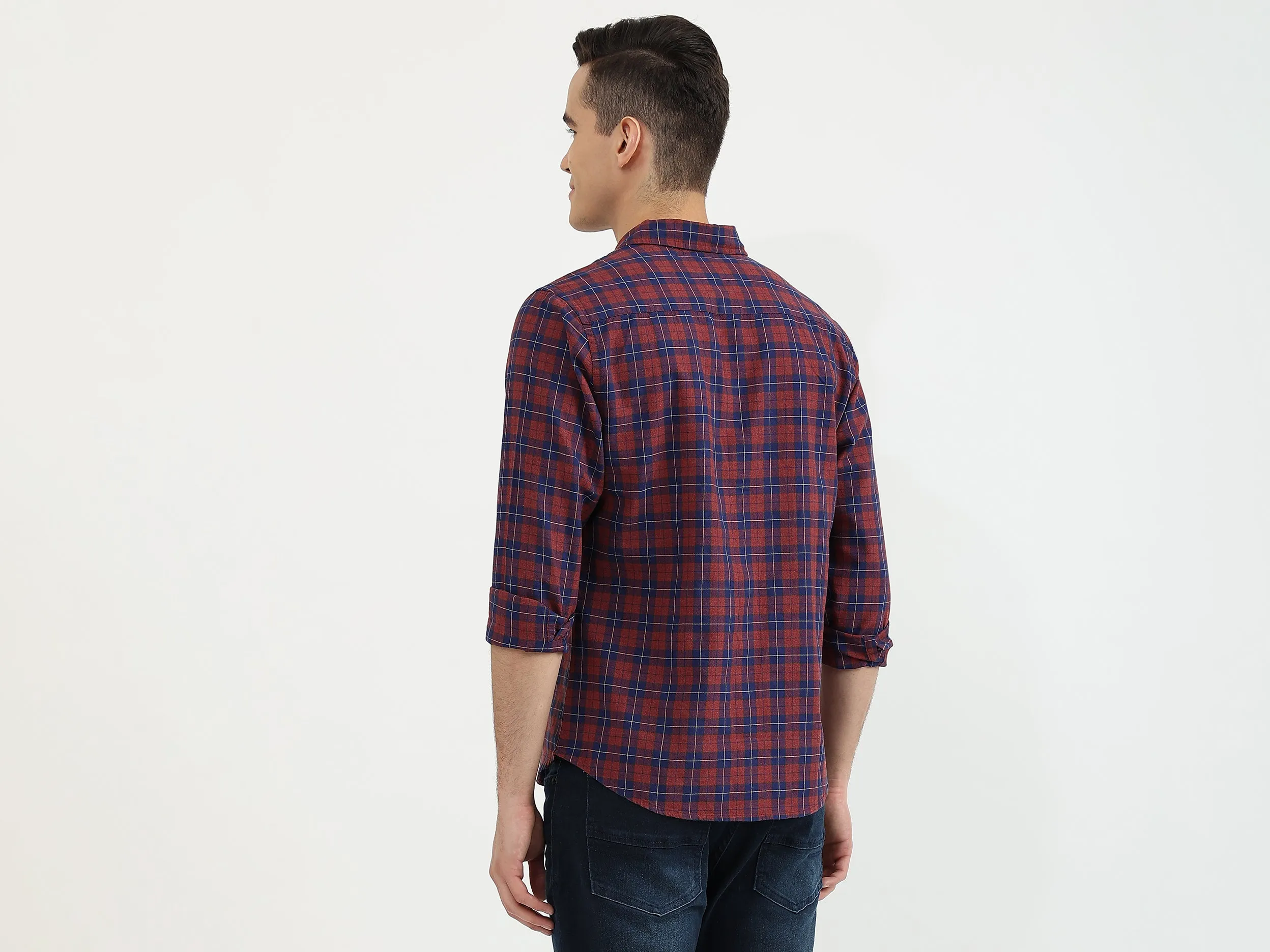 Mens Slim Fit Check Shirt