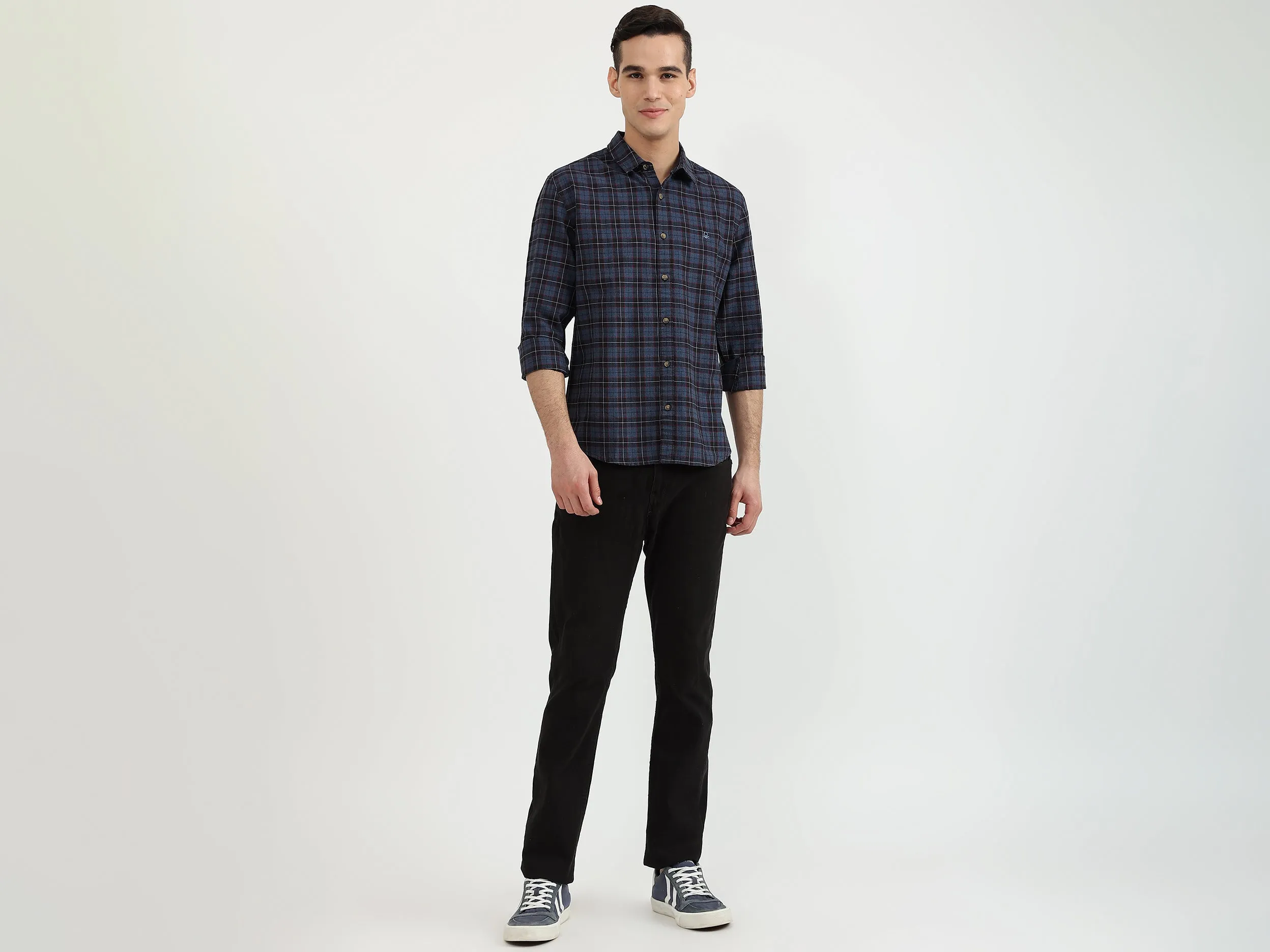 Mens Slim Fit Check Shirt