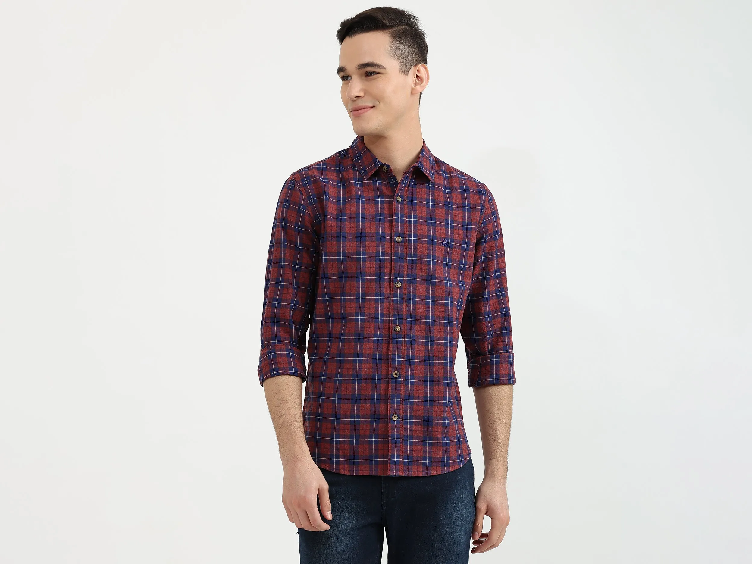 Mens Slim Fit Check Shirt
