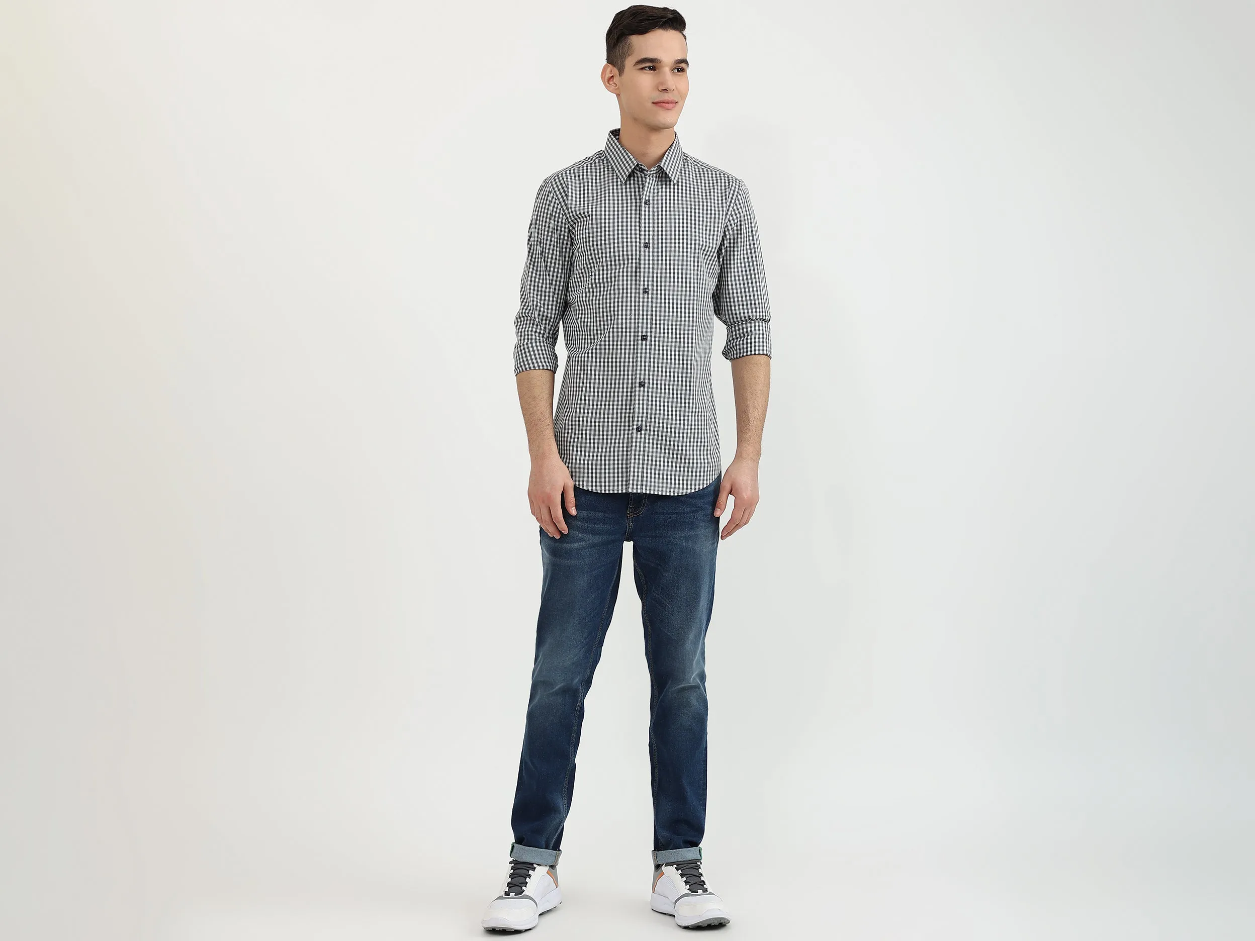 Mens Slim Fit Check Shirt