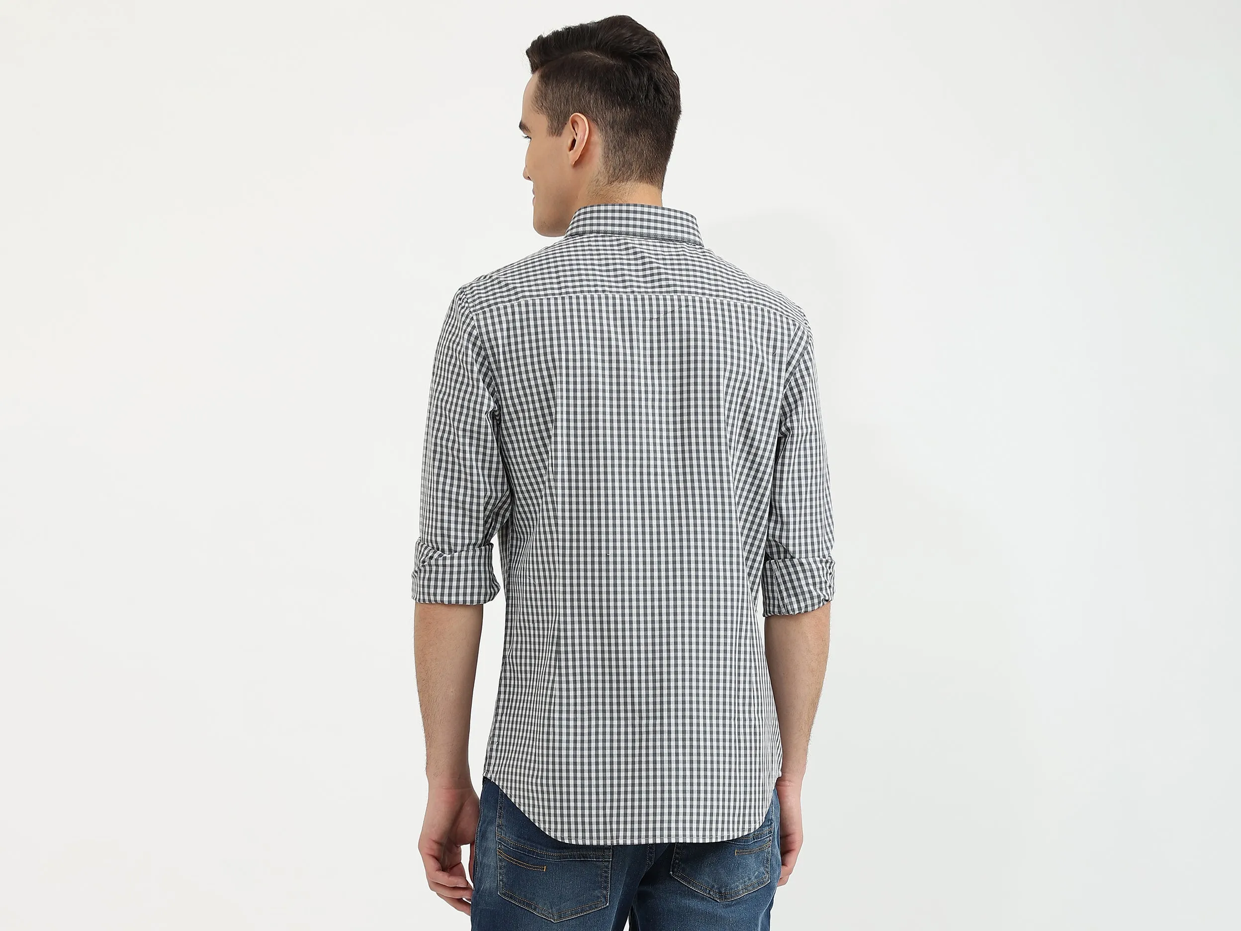 Mens Slim Fit Check Shirt